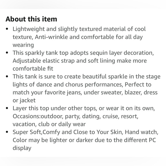 Black Sequin Cami Tank Top Size S 🖤 - Picture 13 of 14